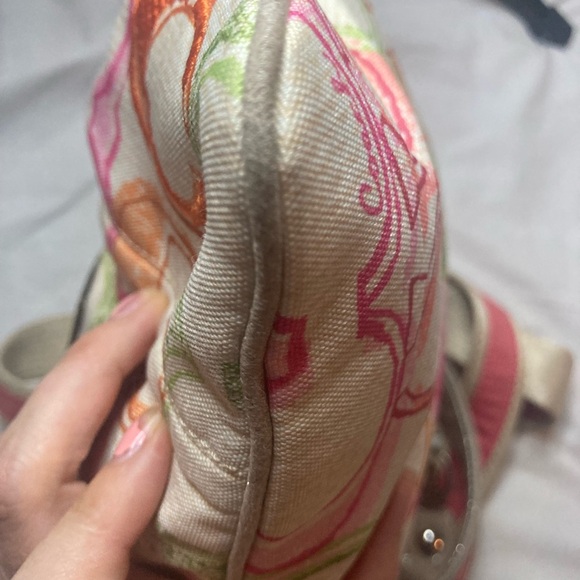Vintage Y2K Coach Poppy Canvas Bag With Colorful Graphic C’s and Silver Accents - Picture 5 of 9